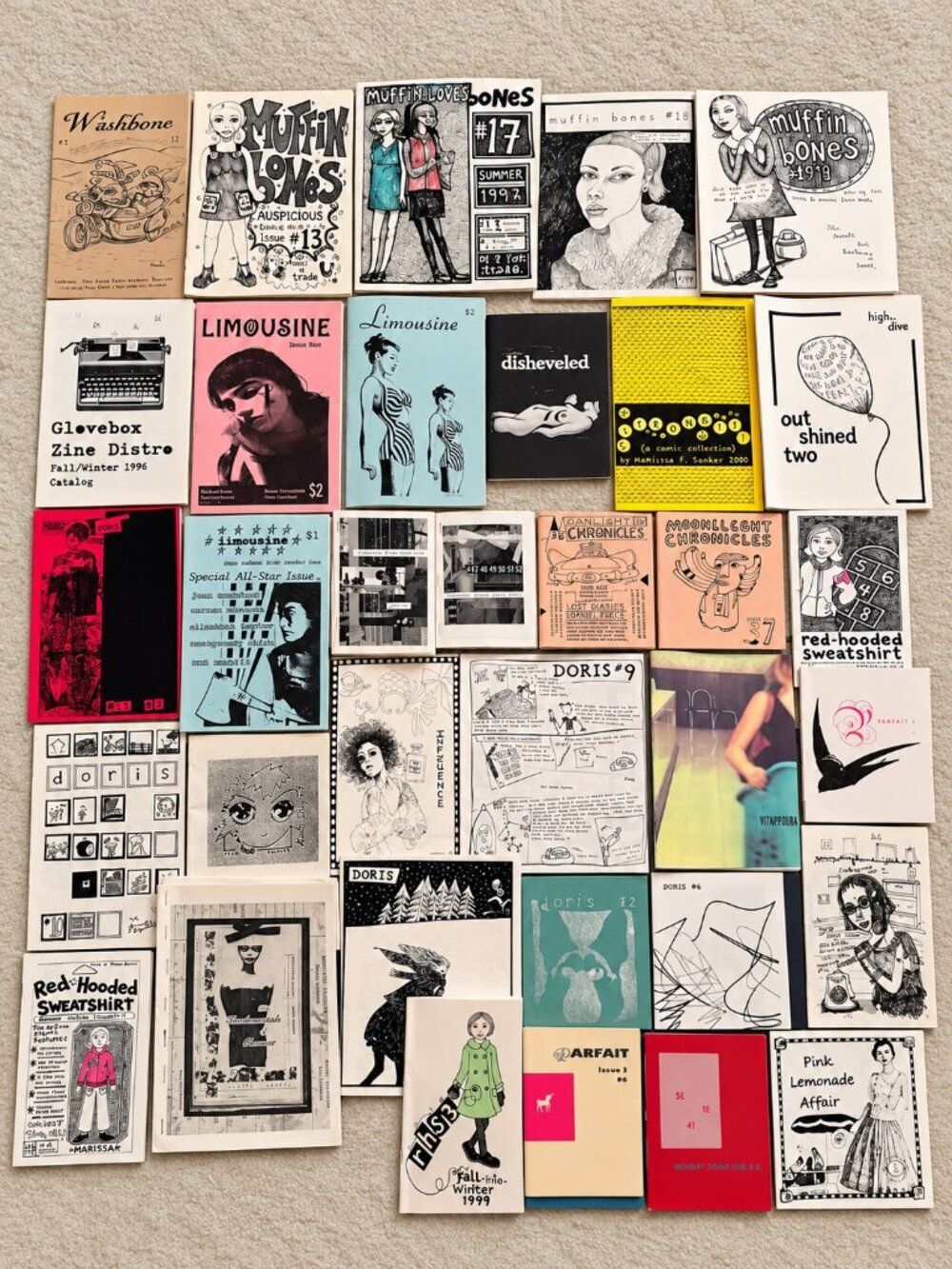 VINTAGE ZINE LOT 34 DIY Punk Feminist Art Comics Dan Price Emily Larned 90s
